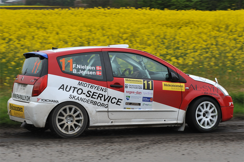 Frank Nielsen og Børge Jensen gennemførte i år det DM-rally, der blev kørt i området mellem Horsens og Juelsminde
(Foto: FN Rally)